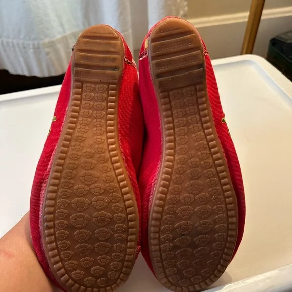 Vintage Red Chinese Wedding Flats - Picture 2 of 8